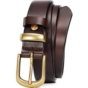 1194 Womens Belts For Jeans,1.1" Fashion Ladies Belt With Gold Buckle,100%